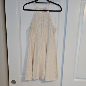Mossimo Supply Co. Cream Lace Halter Top